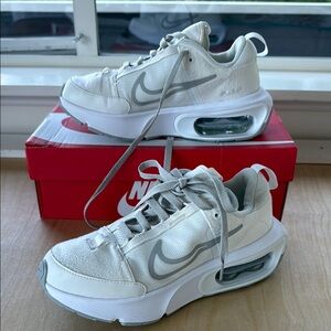 Nike Air Max White and Gray Sneakers